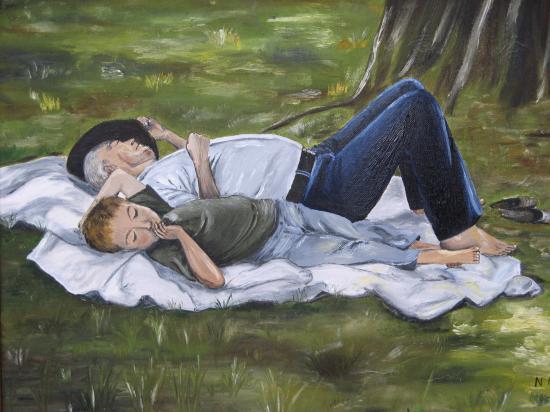 La sieste  150€ av cadre(46X33)