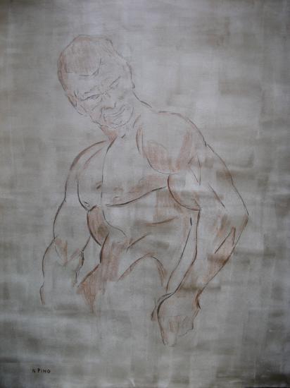 L'homme  300€  (81X100)sans cadre          