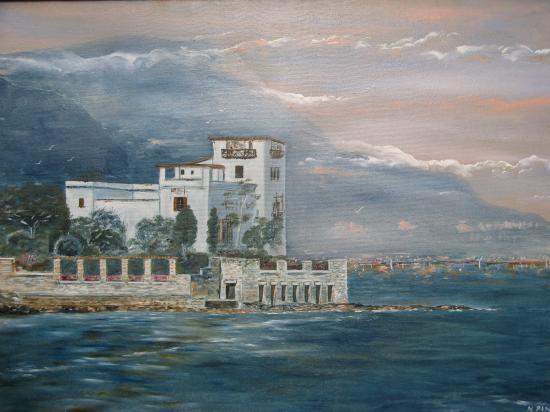 Petit matin d'orage sur kerylos 150€ (50X70)
