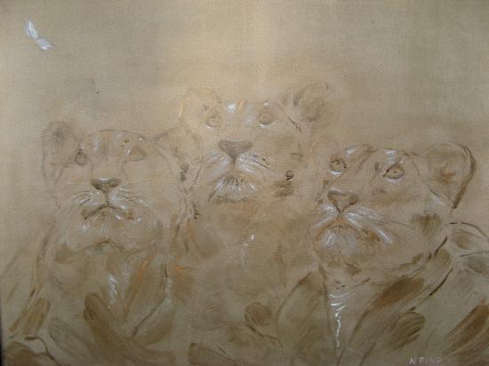 Tendre afrique 300€ av  cadre (60X80)