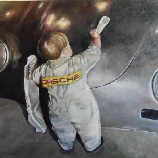 le petit porche peinture 80 X 80 PRIX 500€