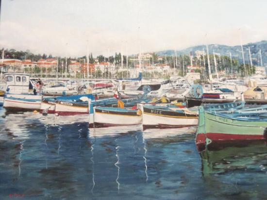 nouveau st jean le vieux port 60x80 avec cadre 500 sans cadre 450