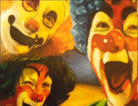 SELFI DE CLOWNS  (73x92) 850€